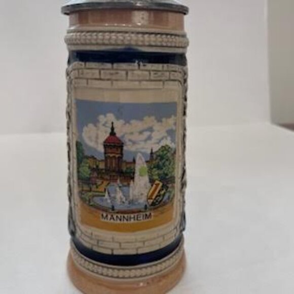 Original Gerzit Gerz Handmade West Germany Cobal Beer Stein October Fest - Picture 2 of 11